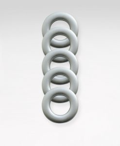 Öljetter i plast, silver, 10 st