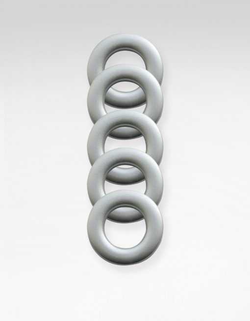 Öljetter i plast, silver, 10 st