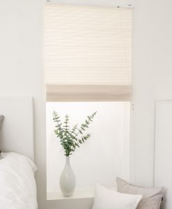 Hissgardin/roll-up, Alabaster, två i en, vit