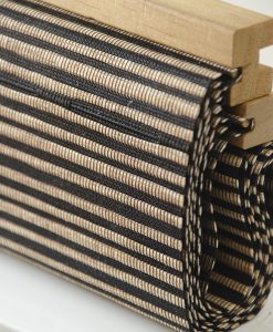 Hissgardin/roll-up, två i en, brun, randig
