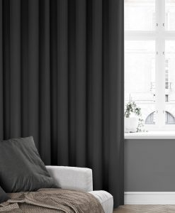 Hotellgardin mörkläggande svart, måttillverkad Hasta