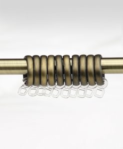 Gardinring Orbit, antikmässing, 10 st
