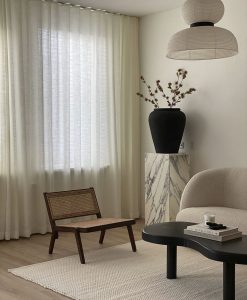 Måttillverkad gardin Lina, varmvit