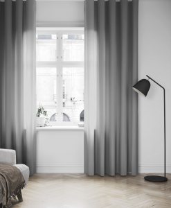 Måttillverkad hotellgardin Coola, skuggningsgardin (80% mörkläggande), grå