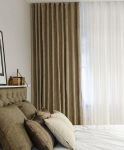 Måttillverkad hotellgardin Yeda, skuggningsgardin, guld