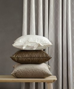 Måttillverkad gardin mörkläggande, Elisa, beige/vit