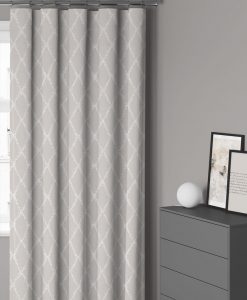 Måttillverkad gardin, beige. Mönster Elisa