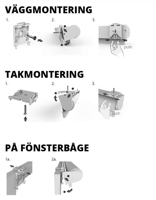Fusion mörkläggande rullgardin, vit