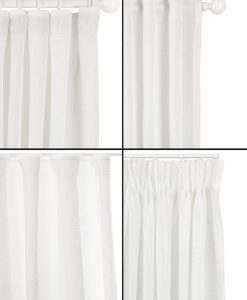 Gardinuppsättning Malva Vit