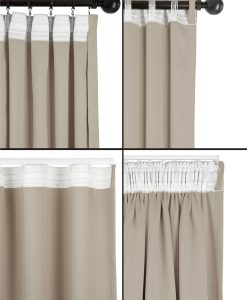 Gardinuppsättning Svala Beige