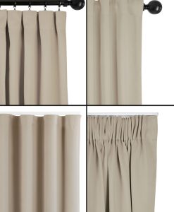 Gardinuppsättning Svala Beige