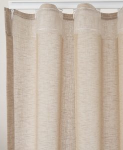 Gardin Skimra, beige, närbild på comboband