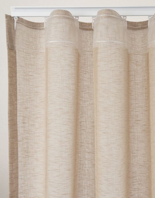 Gardin Skimra, beige, närbild på comboband