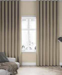 Måttillverkad hotellgardin Svala, mörkläggande, beige