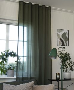 Gardin Viska grön voile transparent