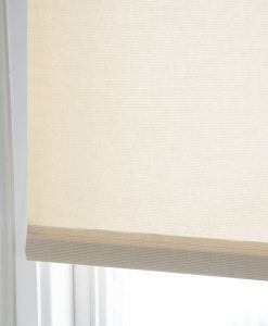 Avskärmande rullgardin med strukturerad väv, beige